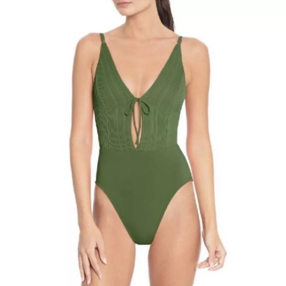 Robin Piccone Lily One Piece Swimsuit | Basil | One Piece | Swimsuit | NWT
